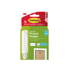Command White Sawtooth Picture Hanger 1 Hook 2 Strips 3M17548 F