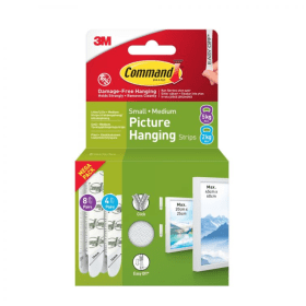 Command White Small Medium Picture Hanging Strips 24 Pack