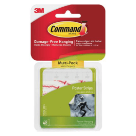 Command White Small Poster Strips 48 Pack