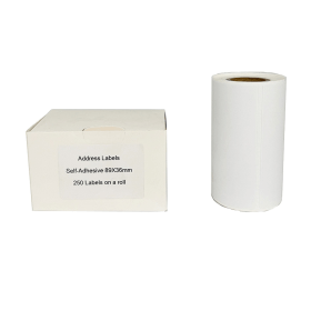 Compatible Address Label Roll Self Adhesive 89mm x 36mm White 250 Pack 774020 F