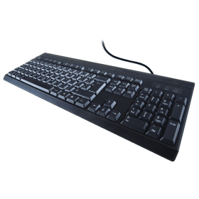 Computer Gear USB Standard Keyboard Black Spill Resistant Design Wired Black 447437 F
