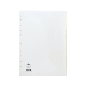 Concord Divider 10 Part 150gsm A4 White 79701 118140 F
