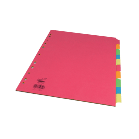 Concord Divider 10 Part 160gsm Bright A4 Assorted 50899 104170 F
