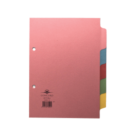 Concord Divider 5 Part 160gsm A5 Assorted 70599 J5 111613 F