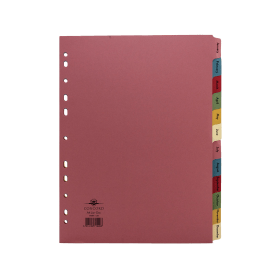 Concord Pastel Index Dividers January December 10 Pack 107856 F