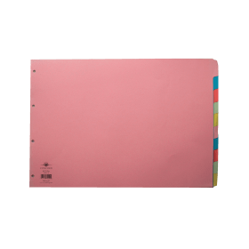 Concord Subject Divider 10 Part 160gsm A3 Assorted 70499 J4 112915 F