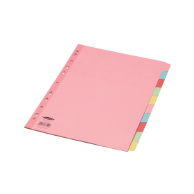 Concord Subject Divider 10 Part 160gsm A4 Assorted 77199 122296 F