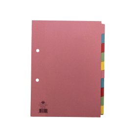 Concord Subject Divider 10 Part 230 gsm A5 Assorted 72199 181502 F