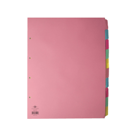 Concord Subject Divider 10 Part 230gsm A3 Assorted 70299 J2 127630 F