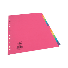 Concord Subject Divider 12 Part 160gsm A4 Assorted 50999 101082 F