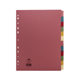 Concord Subject Divider 12 Part 160gsm A4 Assorted 71499 J14 104396 F