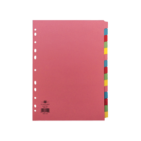 Concord Subject Divider 15 Part 160gsm A4 Assorted 71599 J15 131075 F