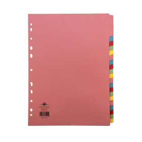 Concord Subject Divider 20 Part 160gsm A4 Assorted 74099 J40 101565 F