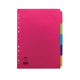 Concord Subject Divider 5 Part 160gsm A4 Assorted 50699 116896 F