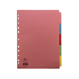 Concord Subject Divider 5 Part 160gsm A4 Assorted 71199 J11 100598 F