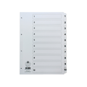 Concord White Index Dividers 1 10 121986 F