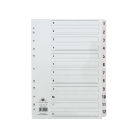 Concord White Index Dividers 1 12 108647 F