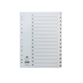 Concord White Index Dividers 1 15 123569 F
