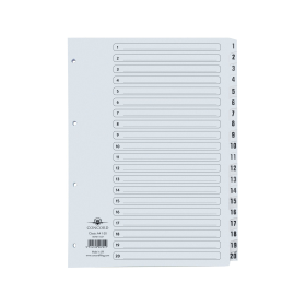 Concord White Index Dividers 1 20 121859 F