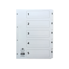 Concord White Index Dividers 1 5 114459 F