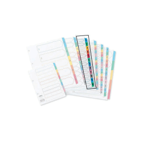 Concord White Multicoloured Index Dividers 1 12 123377 F