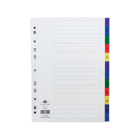 Concord White Multicoloured Index Dividers 1 12 157872 F