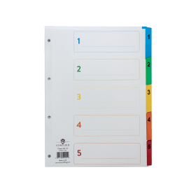 Concord White Multicoloured Index Dividers 1 5 119121 F