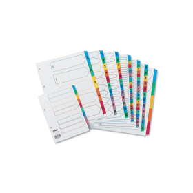 Concord White Multicoloured Mylar Index Dividers 1 50 100526 F