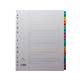 Concord White Multicoloured Mylar Wide Index Dividers 1 20 120011 F