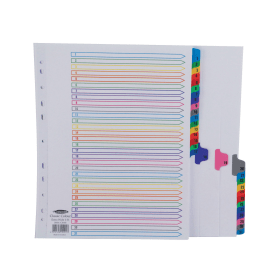 Concord White Multicoloured Mylar Wide Index Dividers 1 31 154349 F