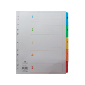Concord White Multicoloured Mylar Wide Index Dividers 1 5 108488 F