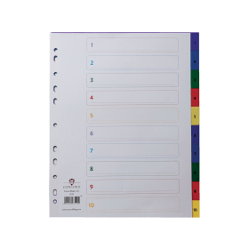 Concord White Multicoloured Wide Index Dividers 1 10 115114 F