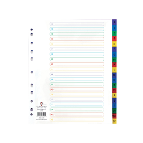 Concord White Multicoloured Wide Index Dividers A Z 147410 F