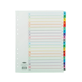 Concord White Multicoloured Wide Mylar Index Dividers A Z 104268 F