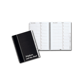 Concord Wirebound Telephone and Fax Index Book A5 186027 F