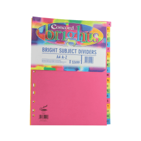 Concord multicoloured Index Dividers 20 A Z 10 Pack 117943 F