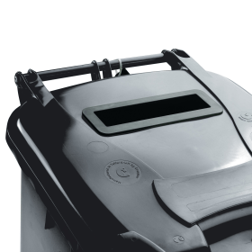 Confidential Waste Wheelie Bin 140 Litre Grey 372273 F