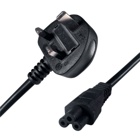 Connekt Gear IEC C5 UK Mains Power Plug 2m Black 458334 F