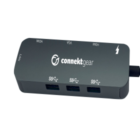Connekt Gear Type C Dual Screen Docking Station 3 100W Power Delivery Charging 761586 F