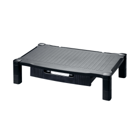 Contour Ergonomics Extra Wide Monitor Stand with Drawer Black 533165 F