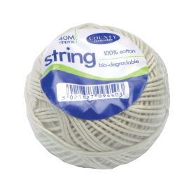 Cotton String Ball Medium 40m Biodegradable 12 Pack 281348 F