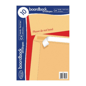 County Stationery C4 Board Back Manilla Envelopes 120gsm Brown 100 Pack 523183 F