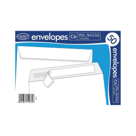 County Stationery Peel and Seal Envelope 70gsm C6 White 1000 Pack 924765 F