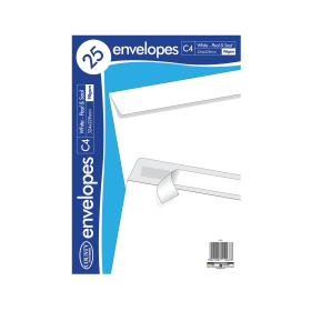 County Stationery Peel and Seal Envelopes 90gsm C4 White 500 Pack 523194 F