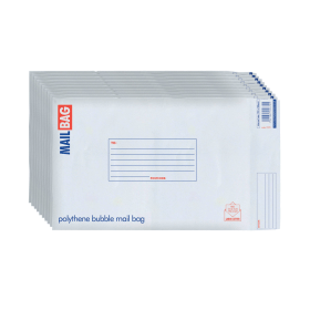 County Stationery Poly Bubble Envelopes Medium 210mm x 335mm White 10 Pack 924771 F