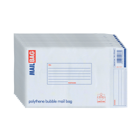 County Stationery Poly Bubble Envelopes Small 170mm x 260mm White 10 Pack 924772 F
