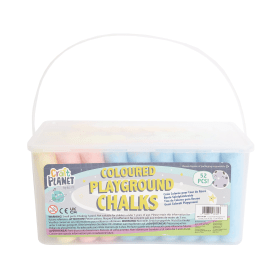 Craft Planet Coloured Playground Chalk Assorted 52 Pack CPT 890422 F