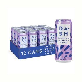 Dash Blackcurrant Sparkling Water 330ml 12 Pack 828125 F