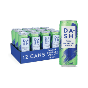 Dash Lime Sparkling Water 330ml 12 Pack 828128 F