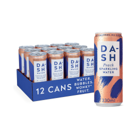 Dash Peach Sparkling Water 330ml 12 Pack 828130 F